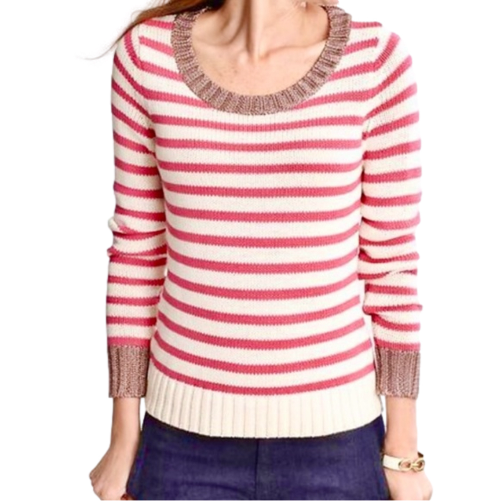 Banana Republic pink striped sweater